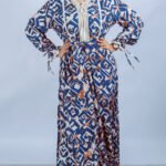 جيبة مشجرة لون ازرق